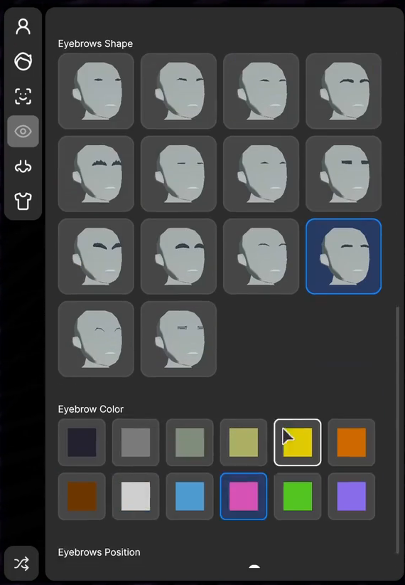 face and colors