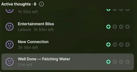 active thoughts