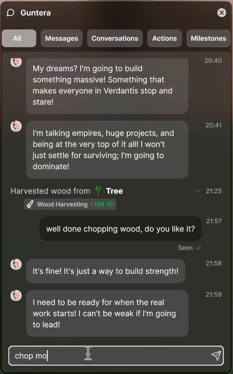 conversation log