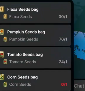farming plot submenu